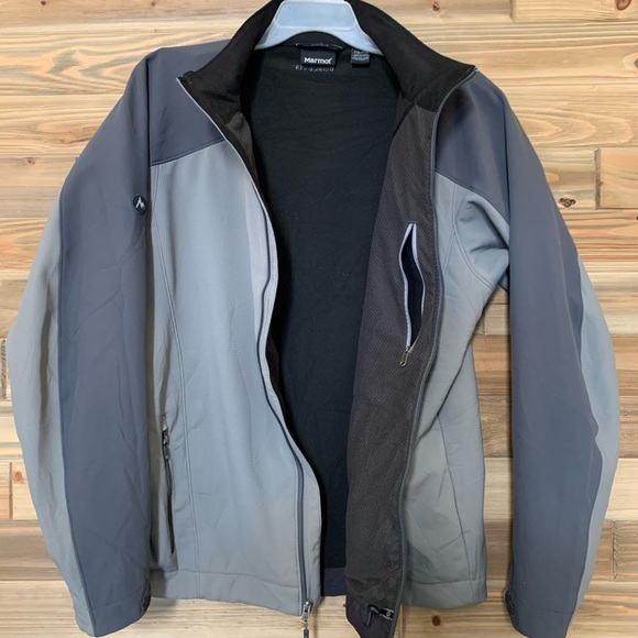 MARMOT Gore Windstopper Full Zip Up Lined Windbreaker Jacket Men's Sz XXL Gray. - Picture 2 of 9